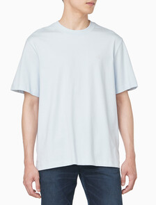 Buy 남성 이지핏 아카이브 로고 반팔 티셔츠 in color LIGHT BLUE