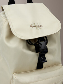 Buy 여성 볼드 로고 나일론 미니 플랩 백팩 in color BONE WHITE