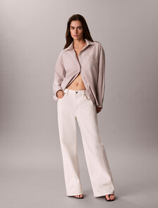 Buy 여성 팝플린 릴렉스 셔츠 in color PINK GREY