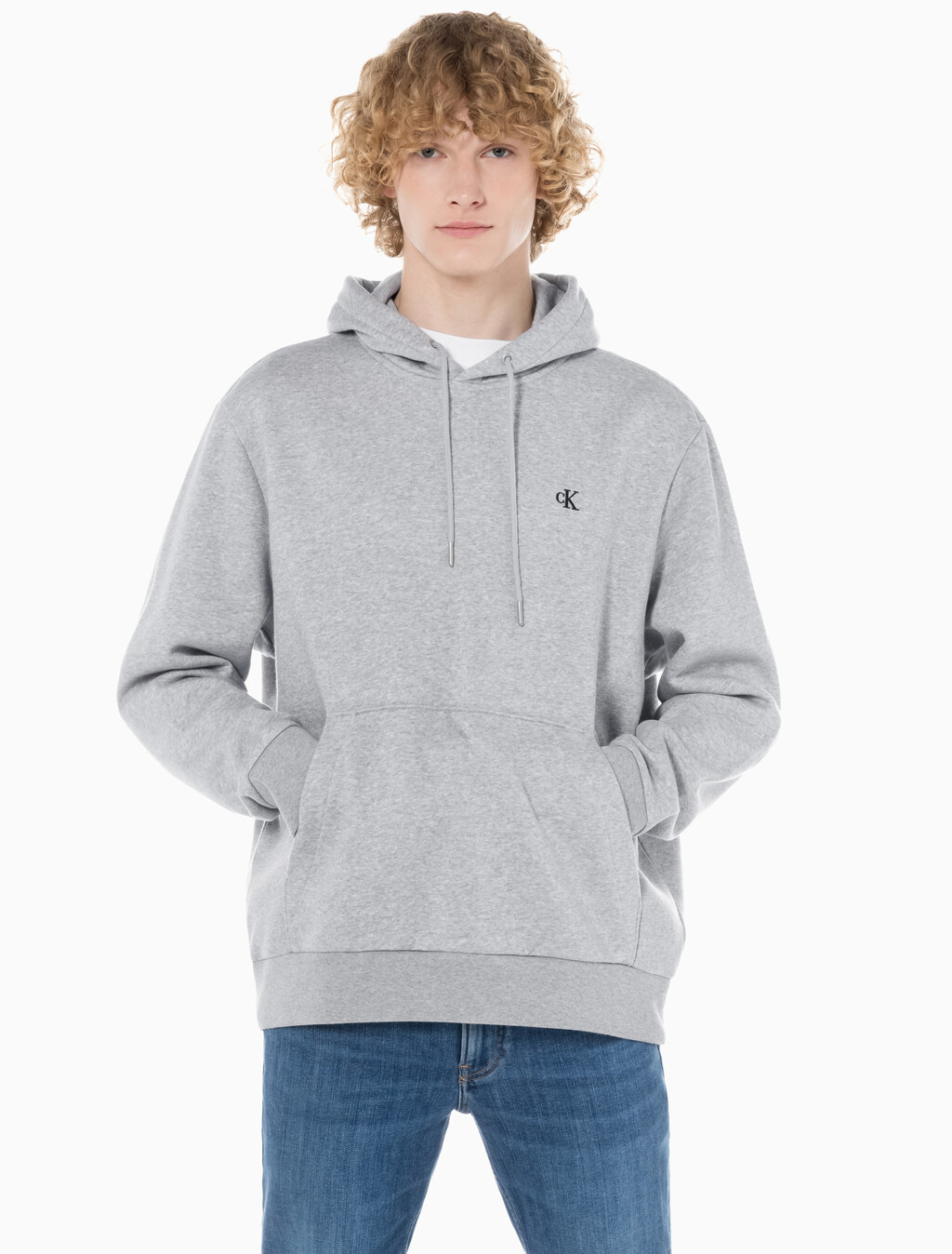 Buy 남성 롱슬리브 아카이브 플리스 후디 in color GREY HEATHER