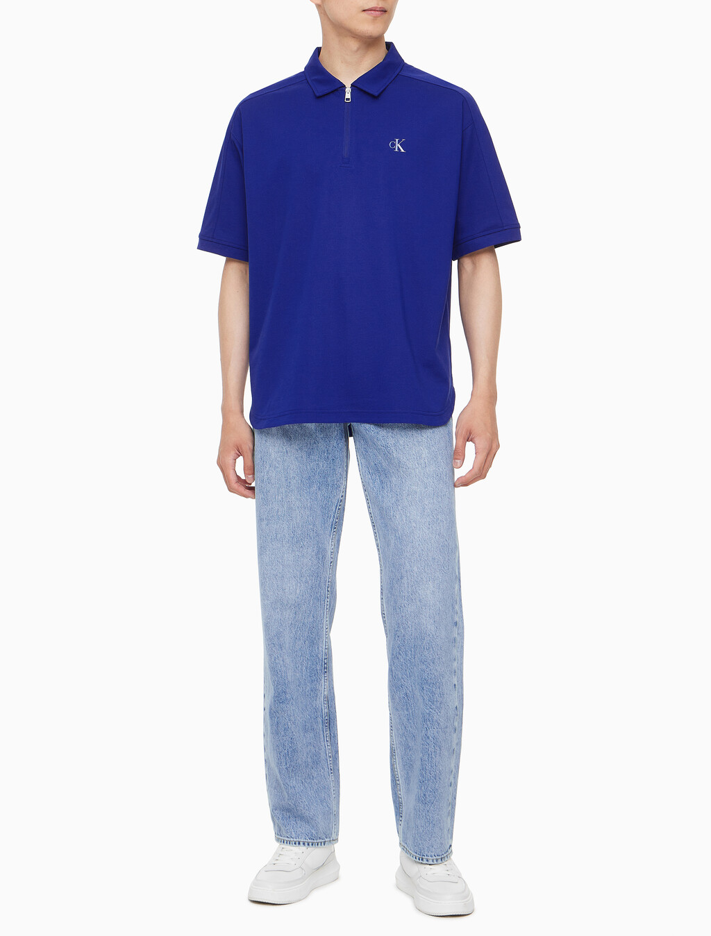 Buy 남성 릴렉스핏 쿨링 폴로 반팔 티셔츠 in color SAPPHIRE BLUE