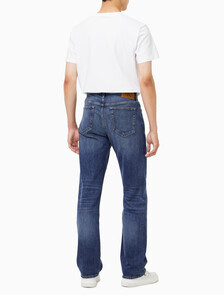 Buy 남성 90's 스트레이트핏 미드블루 데님 in color MID BLUE BACK EMBRO