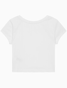 Buy 여성 쿨링 로고 베이비 티셔츠 in color BRIGHT WHITE