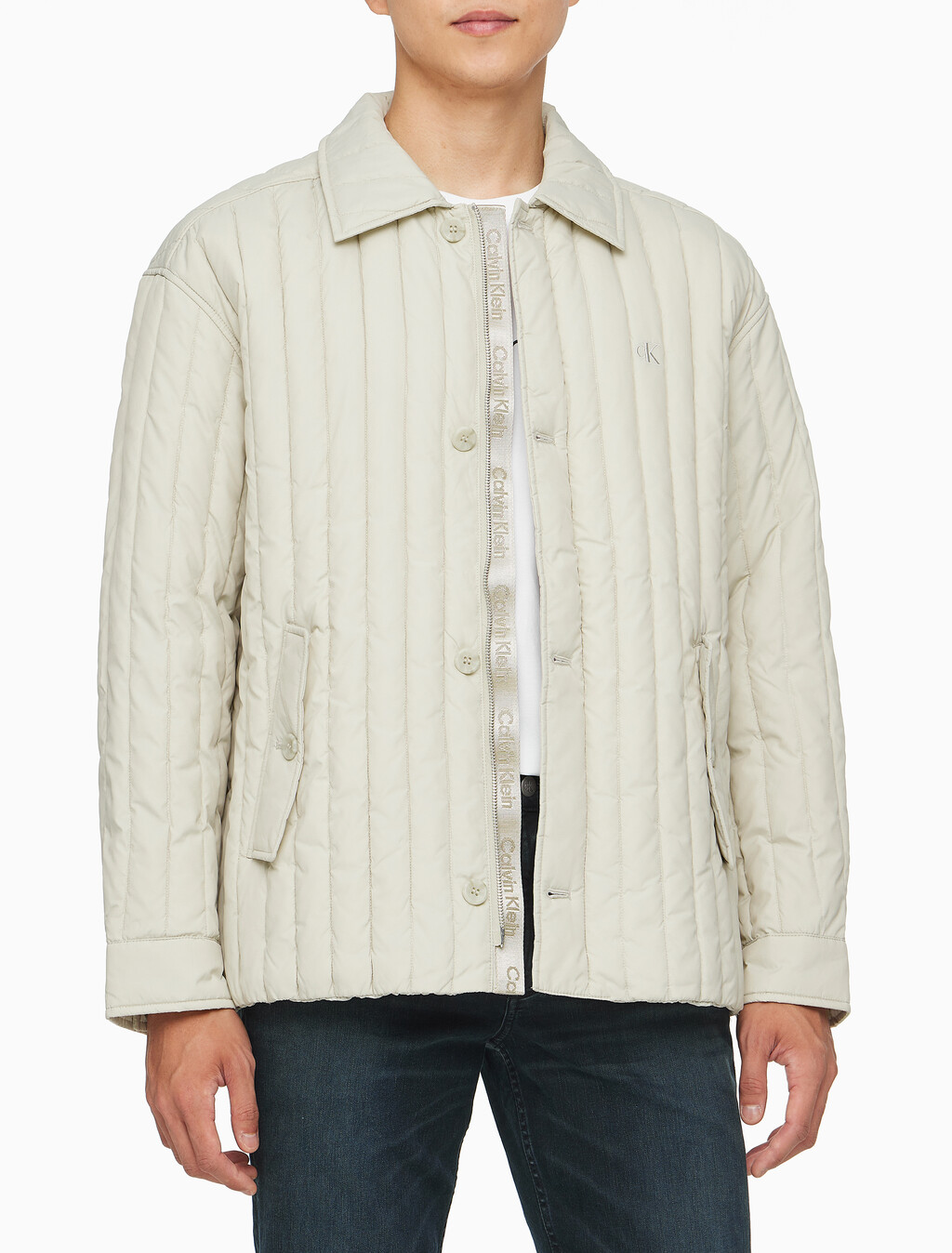 Buy 남성 울트라 라이트웨이트 패디드 자켓 in color BEIGE