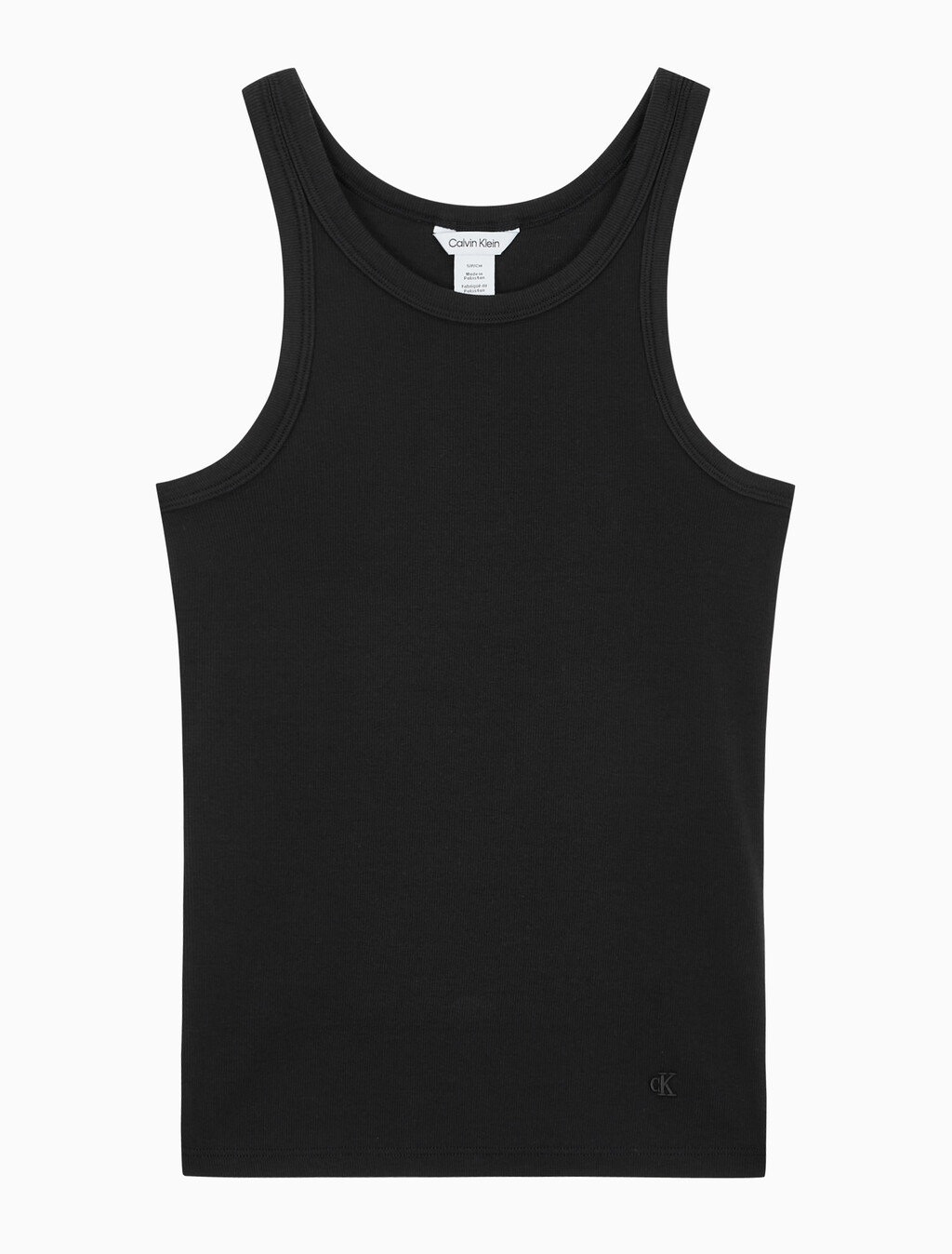 Buy 여성 코튼 컨투어 립 탱크 탑 in color BLACK BEAUTY