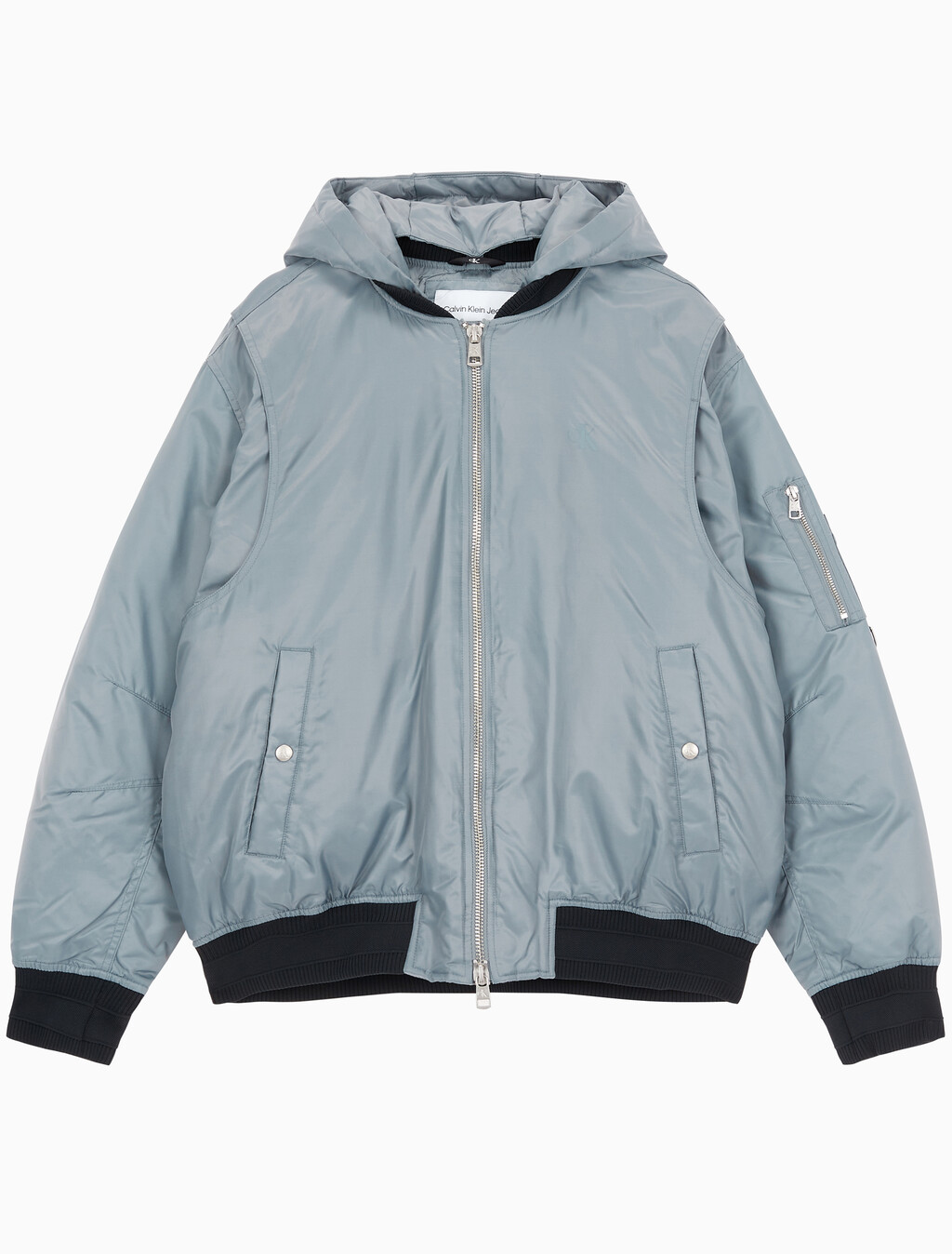 Buy 남성 후디 보머 다운 자켓 in color GREY