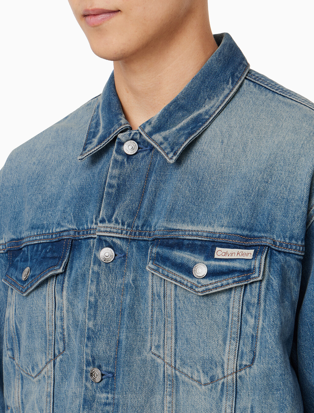 Buy 남성 90's 오로라 블루 데님 자켓 in color BLUE