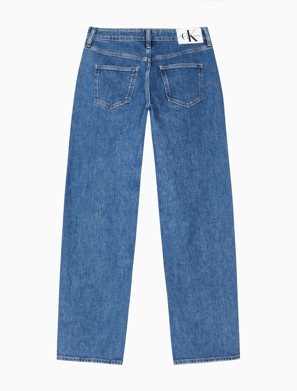 Buy 여성 90's 스트레이트핏 미드블루 데님 in color MID BLUE BACK EMBRO