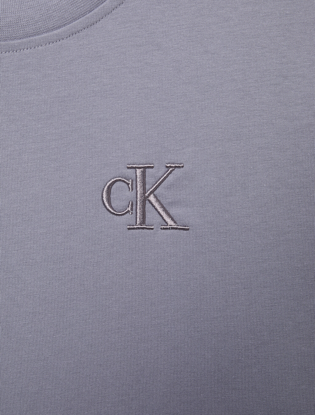 Buy 남성 릴렉스 벨벳 백 모노로고 그래픽 긴팔 티셔츠 in color Minimal Gray