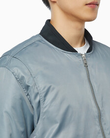 Buy 남성 후디 보머 다운 자켓 in color GREY