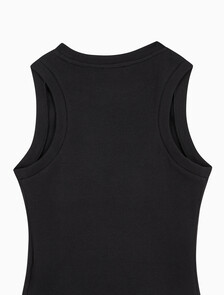 Buy 여성 모노로고 립 탱크 in color BLACK
