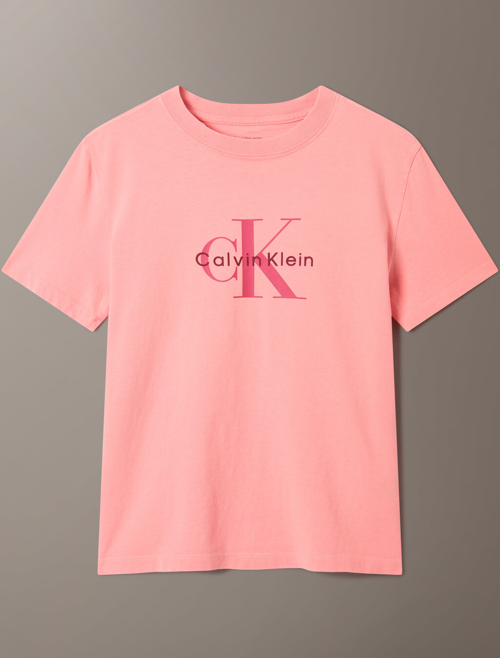 Buy 여성 애시드워시 히어로 모노로고 티 in color Light Red