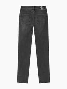 Buy 여성 하이라이즈 스키니핏 앵클 블랙 37.5 기능성 데님 in color WASHED BLACK LOGO LACE