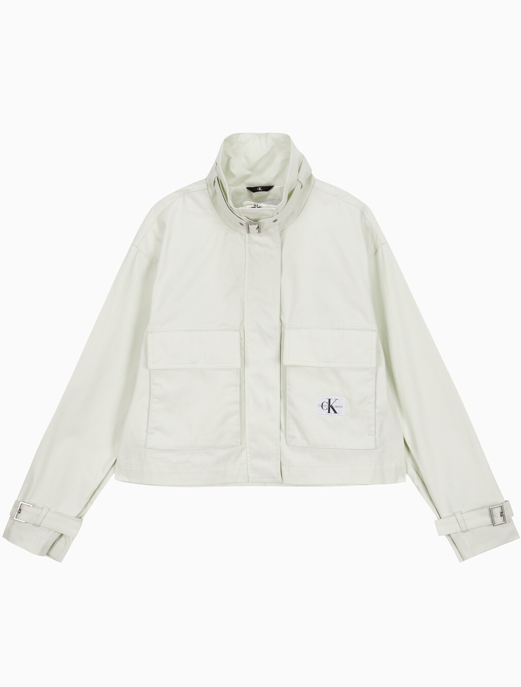 Buy 여성 코튼 유틸리티 숏 자켓 in color WHITE