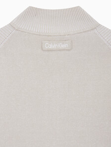 Buy 여성 L/S 풀 집업 스웨터 in color White