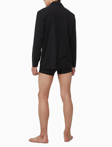 Buy 남성 CK 블랙 슬립 롱 슬리브 셔츠 in color BLACK