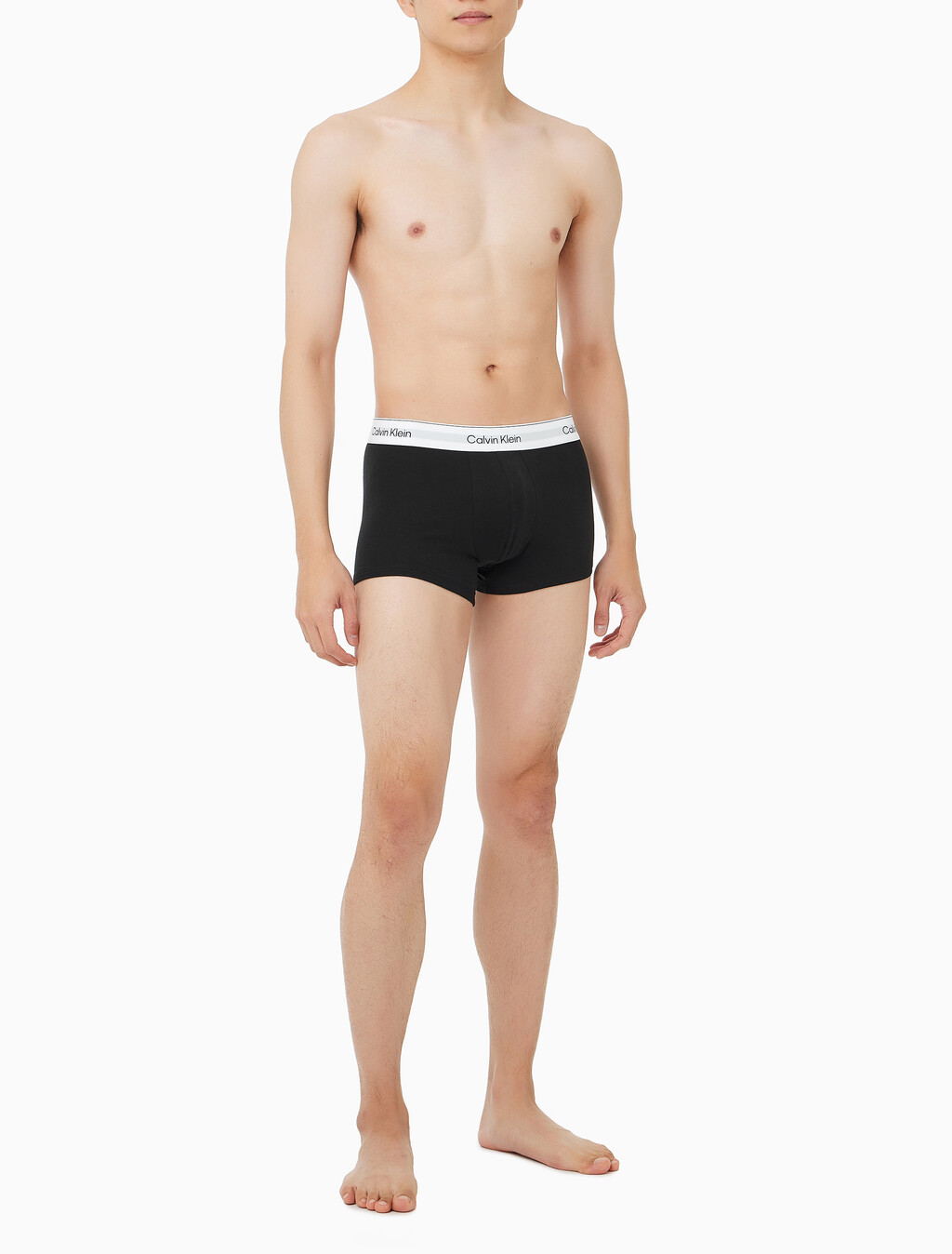 Buy 남성 아이콘 코튼 스트레치 2PK 트렁크 in color BLACK