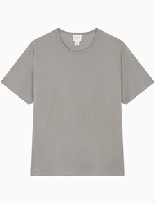 Buy 유니섹스 숏슬리브 더블 머서라이즈드 저지 크루넥 티셔츠 in color BROWN