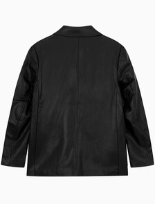 Buy 여성 폭스 레더 블레이저 자켓 in color CK BLACK