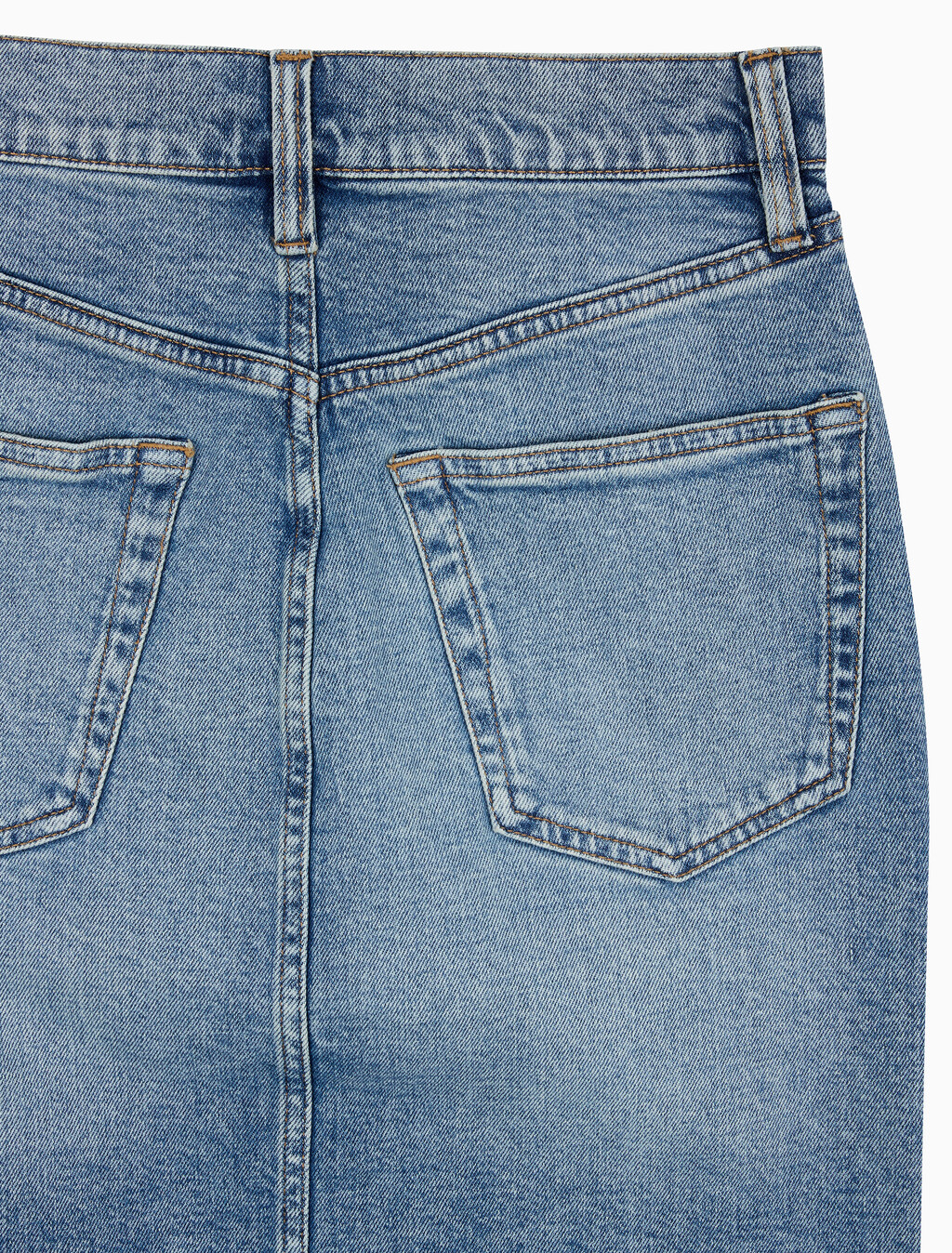 Buy 여성 데님 집 프론트 스커트 in color Light blue