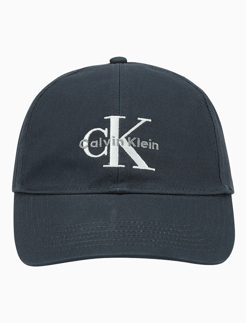 Buy 남녀공용 CKJ 모노그램 엠브로이더리 볼캡 in color NAVY