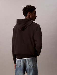 Buy 남성 350 테리 뱃지 후드 스웻셔츠 in color BLACK