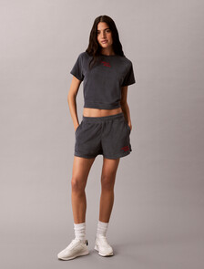 Buy 여성 타올 크롭 스웻셔츠 in color DARK GREY