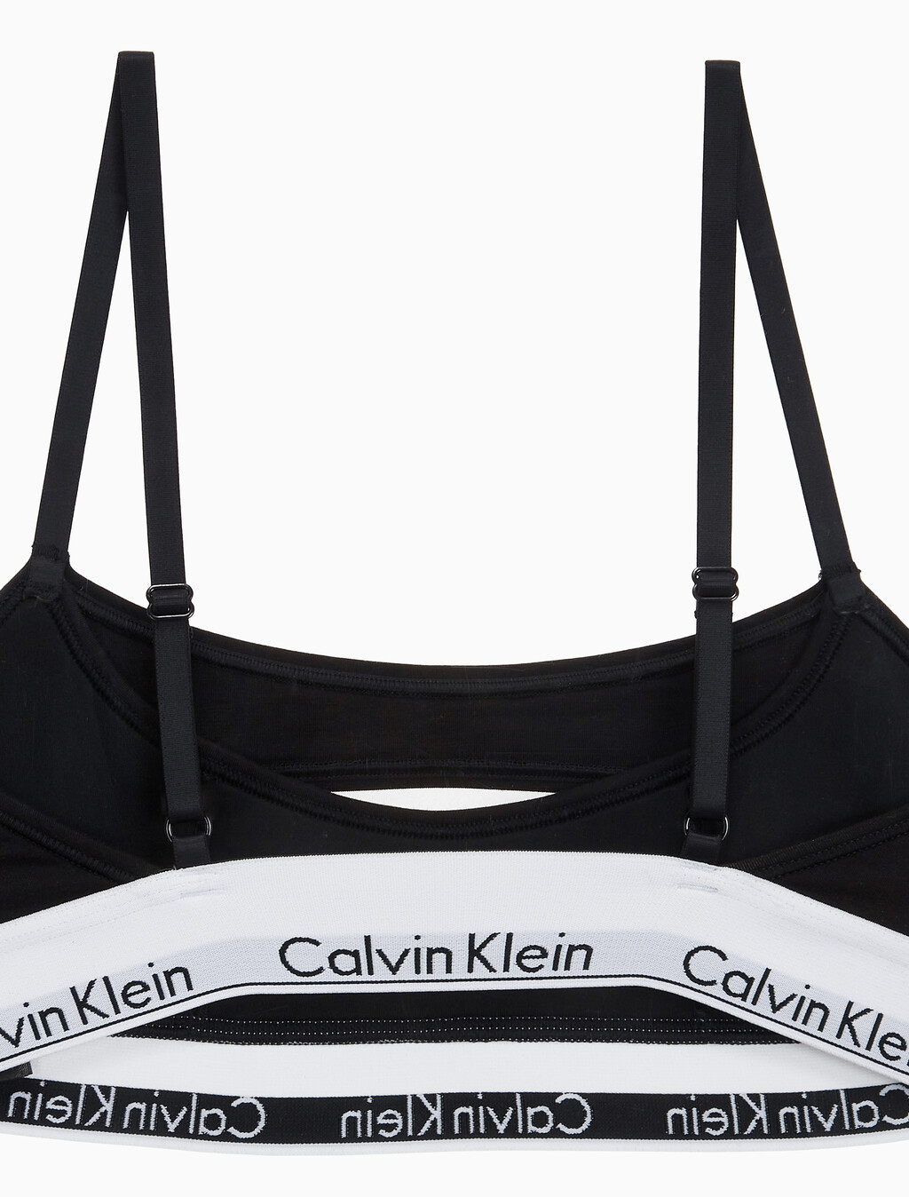 Buy 여성 모던코튼 디컨스트럭티드 AF 브라렛 in color BLACK