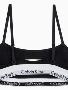 Buy 여성 모던코튼 디컨스트럭티드 AF 브라렛 in color BLACK