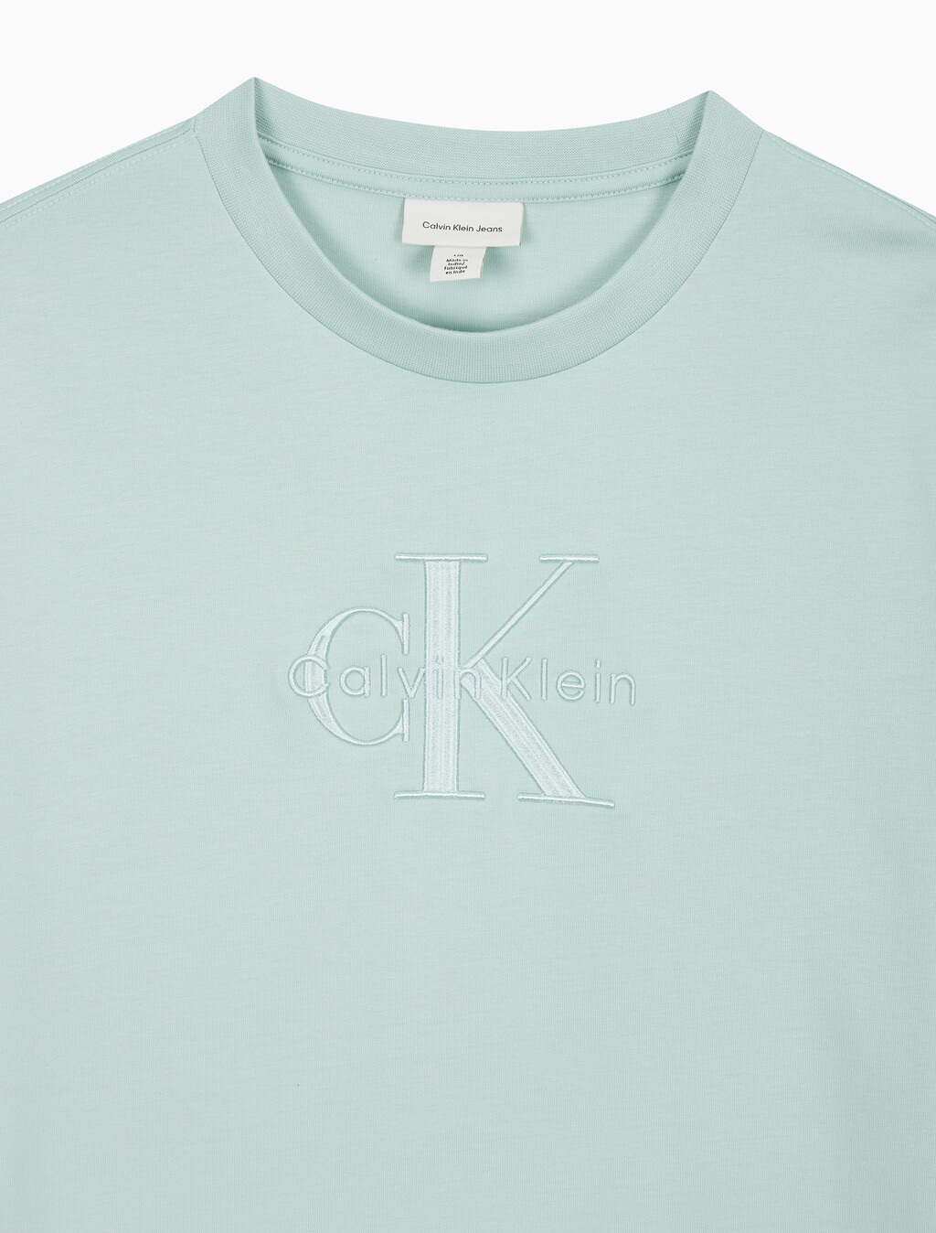 Buy 남성 릴렉스핏 히어로 모노그램 로고 반팔 티셔츠 in color HARBOR GRAY