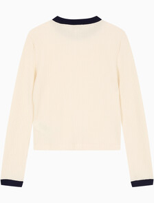 Buy 여성 L/S 와플 티셔츠 in color White