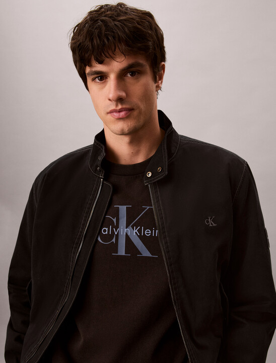 애시드 워시 모노로고 그래픽 티