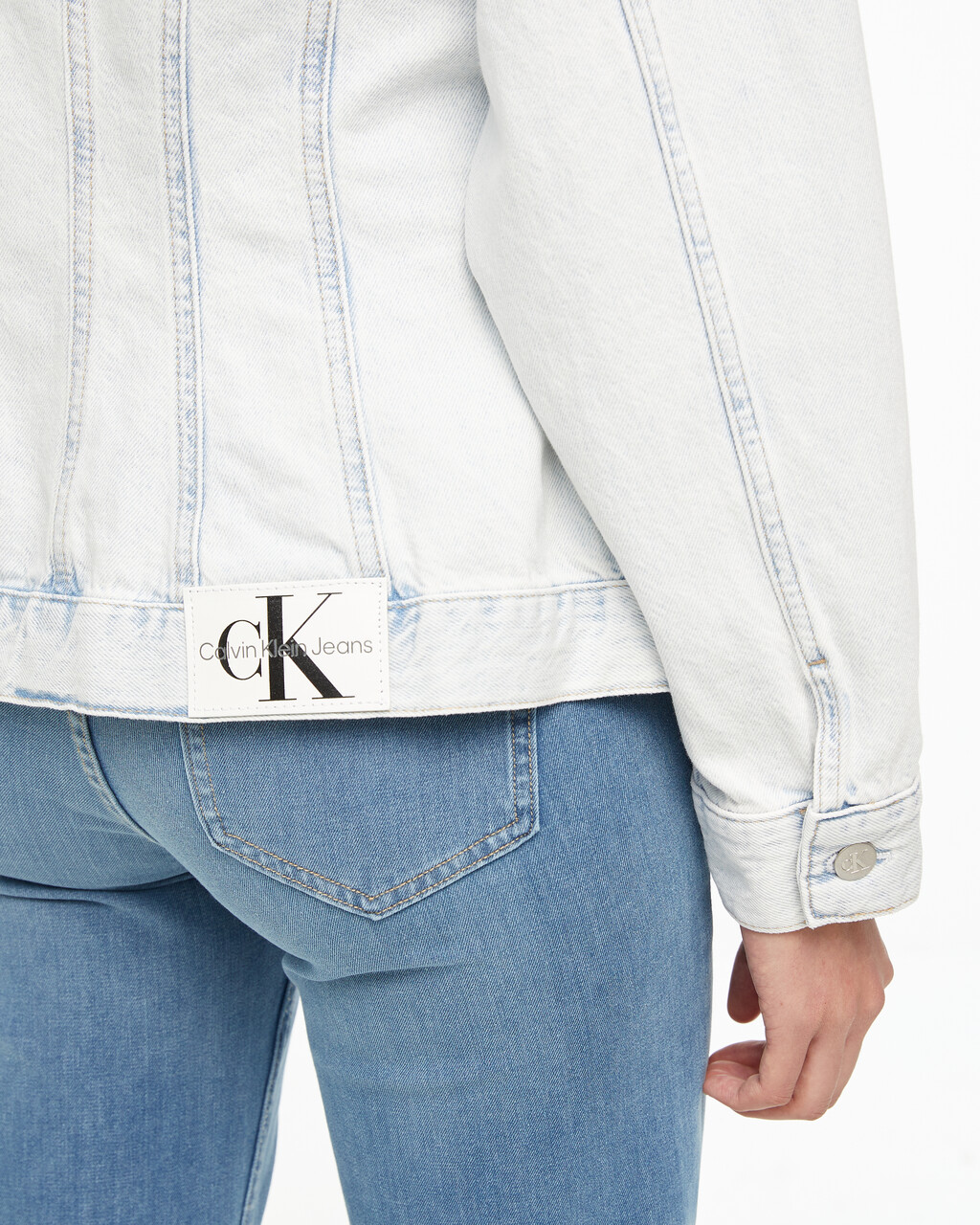 Buy 여성 오버사이즈핏 코르셋 데님 재킷 in color 028A CHALKY BLU