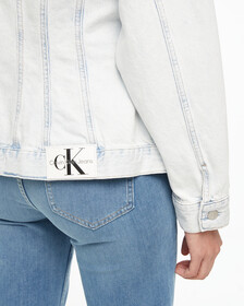 Buy 여성 오버사이즈핏 코르셋 데님 재킷 in color 028A CHALKY BLU