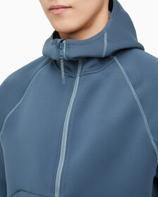 Buy 남성 릴렉스핏 풀집업 후디 in color OCEAN TEAL/ BLK