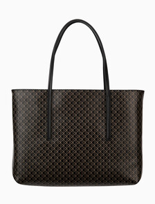 Buy 여성 코티드 AOP 스몰 토트 in color Black Aop