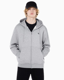 Buy 남성 아카이브 로고 플리스 집업 후디 in color HEROIC GREY HEATHER CM1BK 08