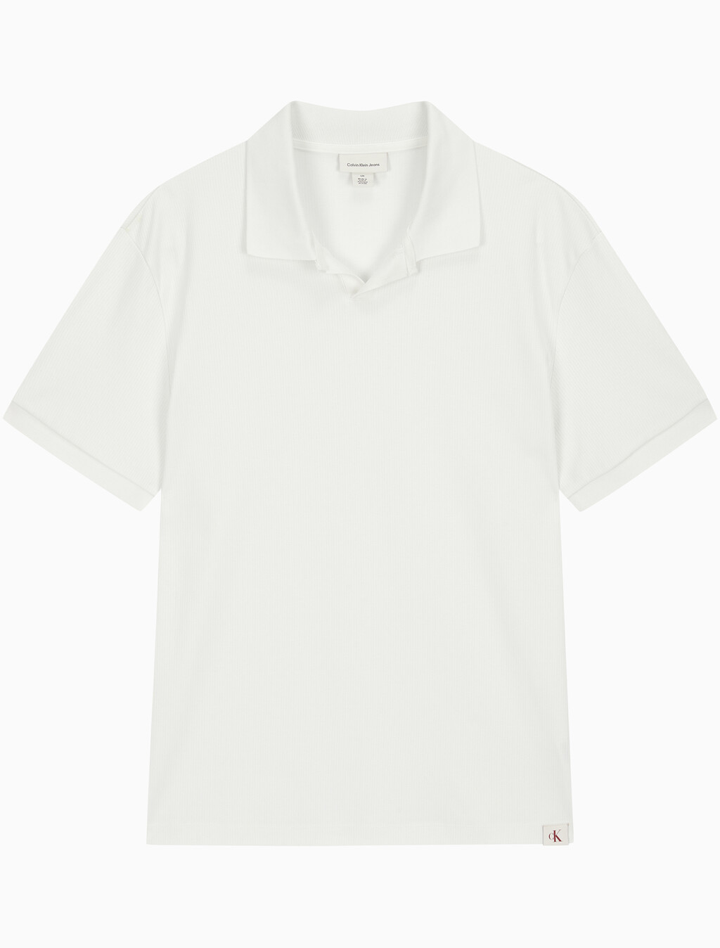 Buy 남성 드롭 니들 오픈 카라 폴로 반팔 티셔츠 in color BLANC DE BLANC