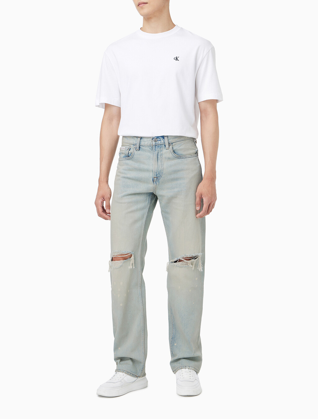 Buy 남성 90's 스트레이트핏 라이트블루 데님 in color Light blue