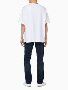 Buy 남성 릴렉스핏 바우하우스 로고 반팔 티셔츠 in color BRILLIANT WHITE