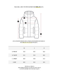 Buy 여성 숏 렝스 스탠드 카라 푸퍼 다운 재킷 in color PINK BEIGE