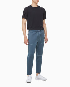 Buy 남성 레귤러핏 테이퍼드 팬츠 in color OCEAN TEAL/ BLK
