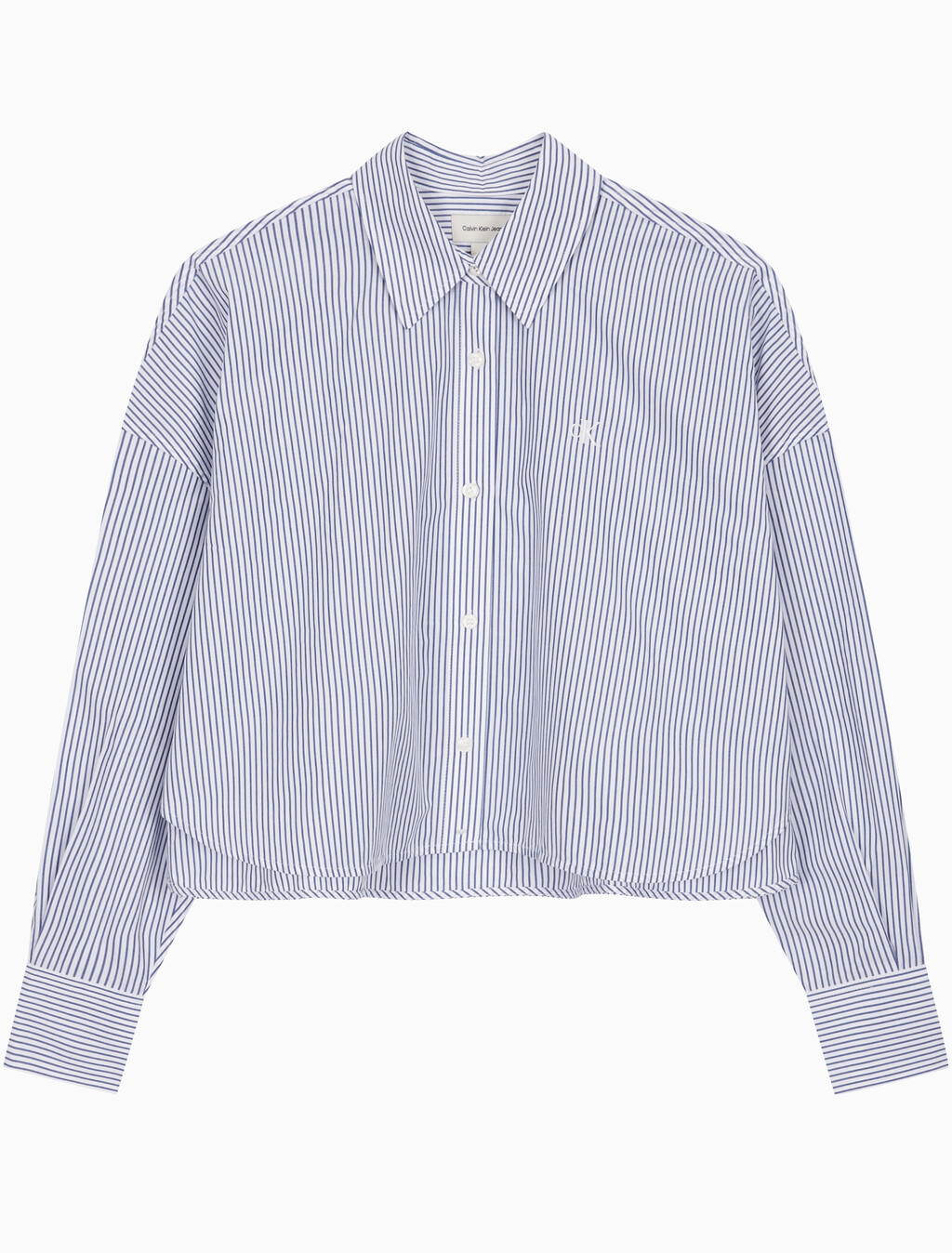Buy 여성 크롭 패션 셔츠 in color SKY BLUE