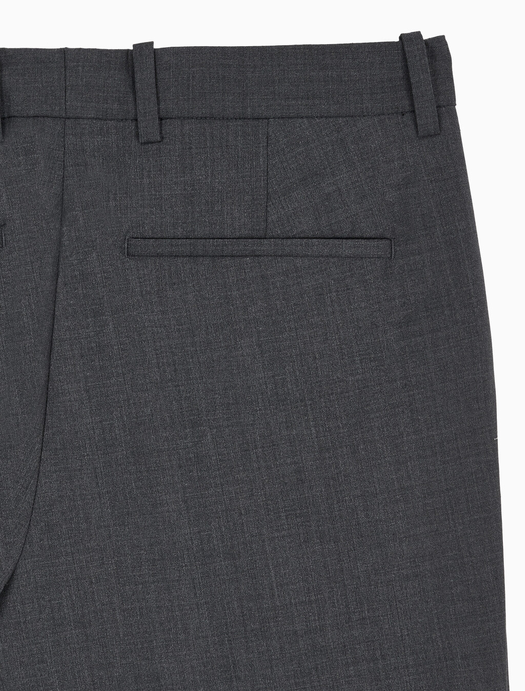 Buy 남성 울 블렌드 슬림 트라우저 in color CHARCOAL
