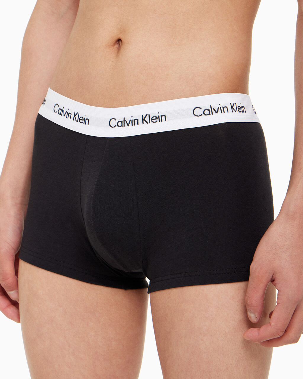 Buy 남성 코튼 스트레치 3PK 로우 라이즈 트렁크 in color BLACK W GREY HTR WB/BLACK W WHITE WB/BLA