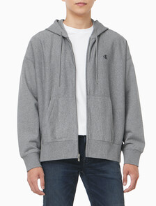 Buy 남성 프리미엄 테리 아카이브 후드 집업 in color MEDIUM GREY HEATHER