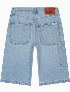 Buy 남성 90's 라이트블루 카펜터 버뮤다 데님 쇼츠 in color REFLECTION BLUE