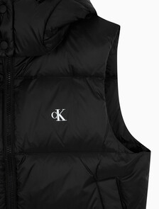 Buy 여성 에센셜 미드 웨잇 다운 베스트 in color BLACK