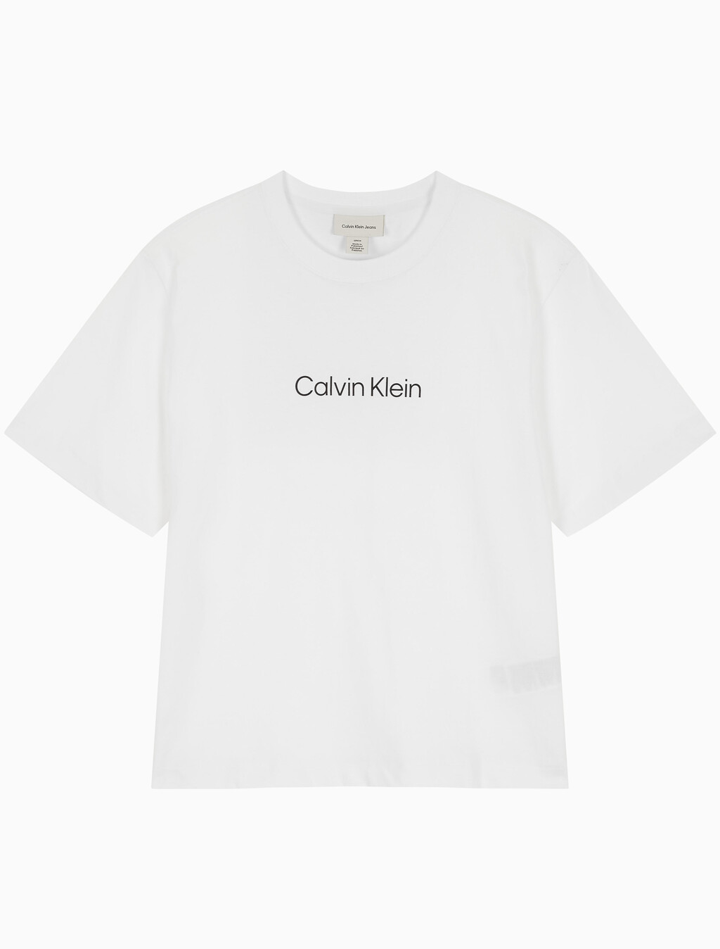 Buy 여성 릴렉스드 스탠다드로고 크루넥 반팔 티셔츠 in color BRILLIANT WHITE