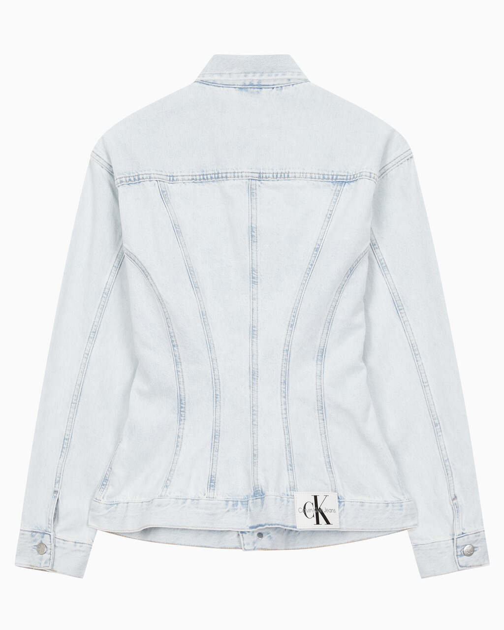 Buy 여성 오버사이즈핏 코르셋 데님 재킷 in color 028A CHALKY BLU